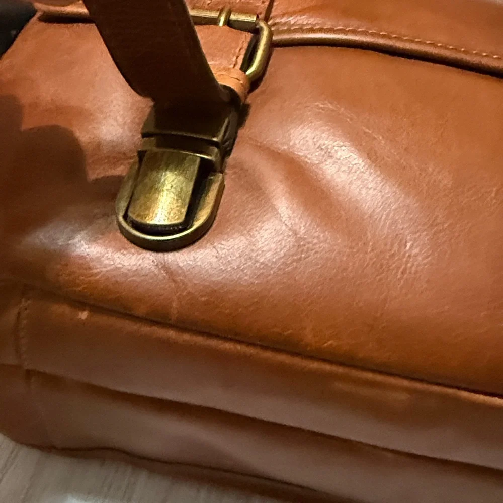 NWT Classic Brown Leather Men's Bag - Picture 5 of 9